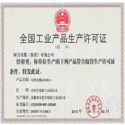 安徽亚盈体育(中国)有限责任公司生产许可证